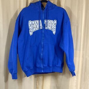 Vos Sports Sena Tors 80% Cotton Unixes Blue Sweater Size L